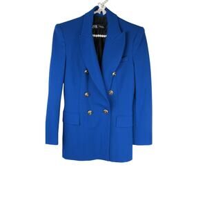 Zara womens Royal blue double breasted blazer size x small